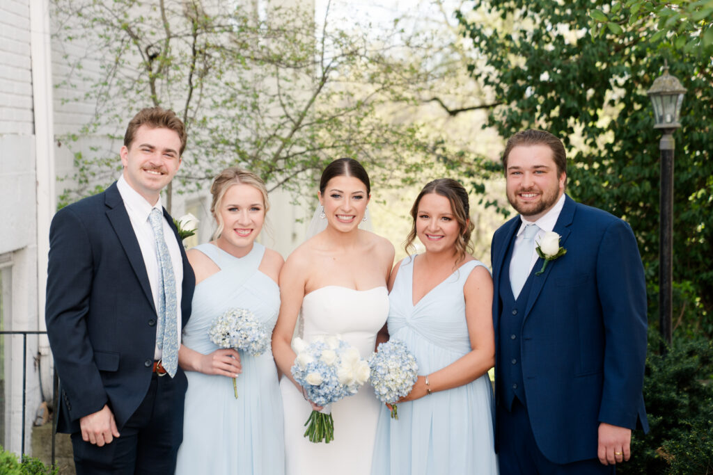 family photo spring wedding