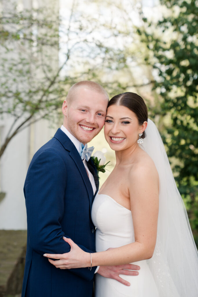 classic bridal couple spring wedding