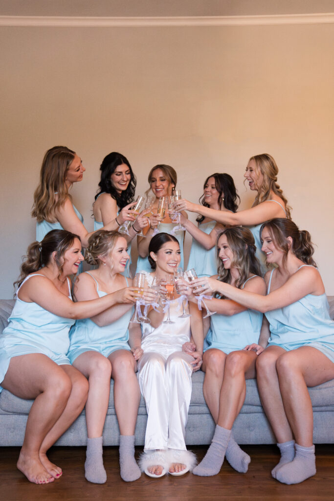 Spring Wedding Bridal Party Getting Ready