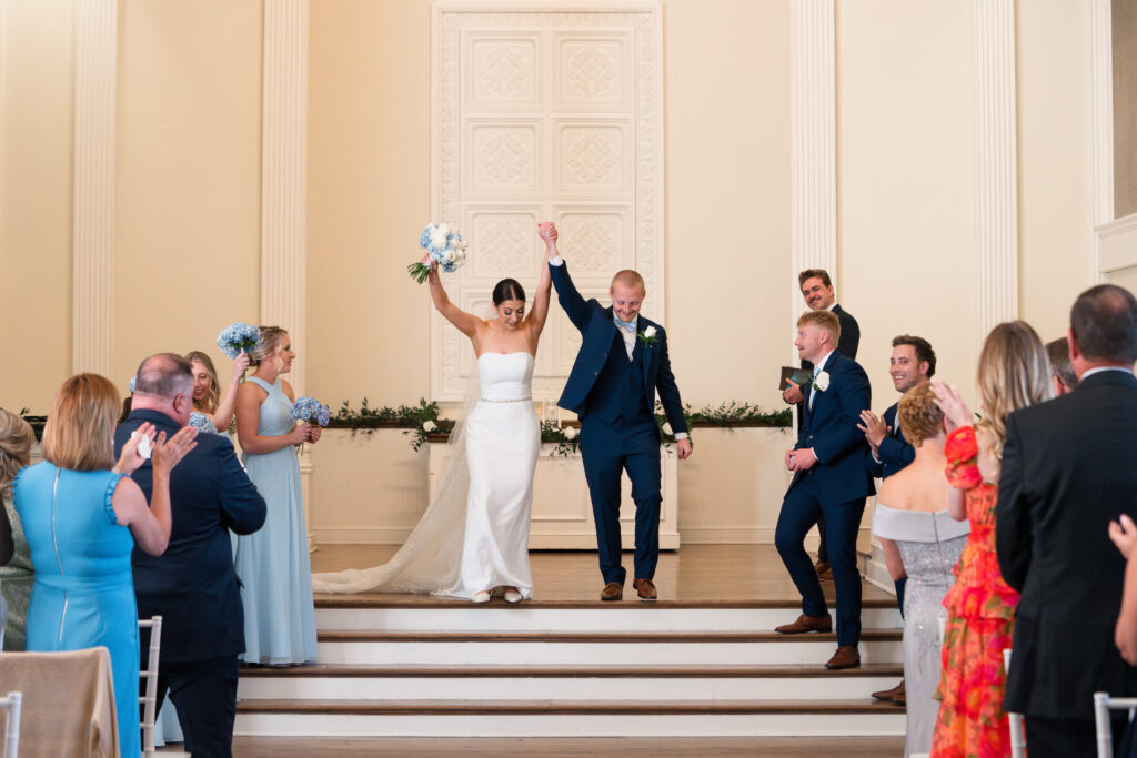 bride and groom spring wedding