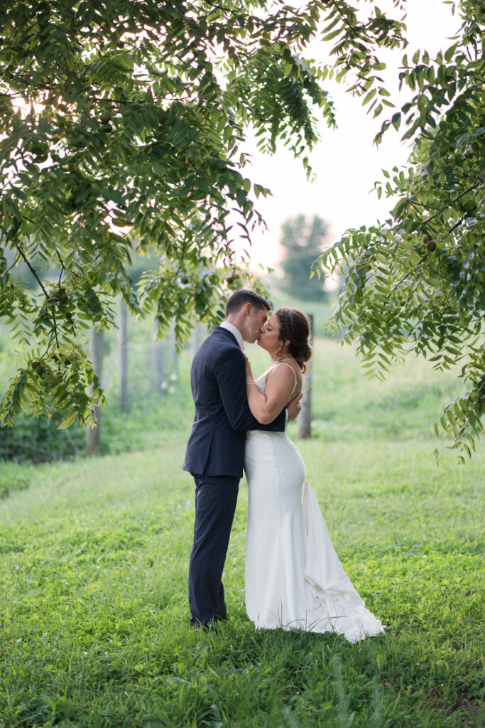 Kentucky Wedding Photography sunset bride and groom