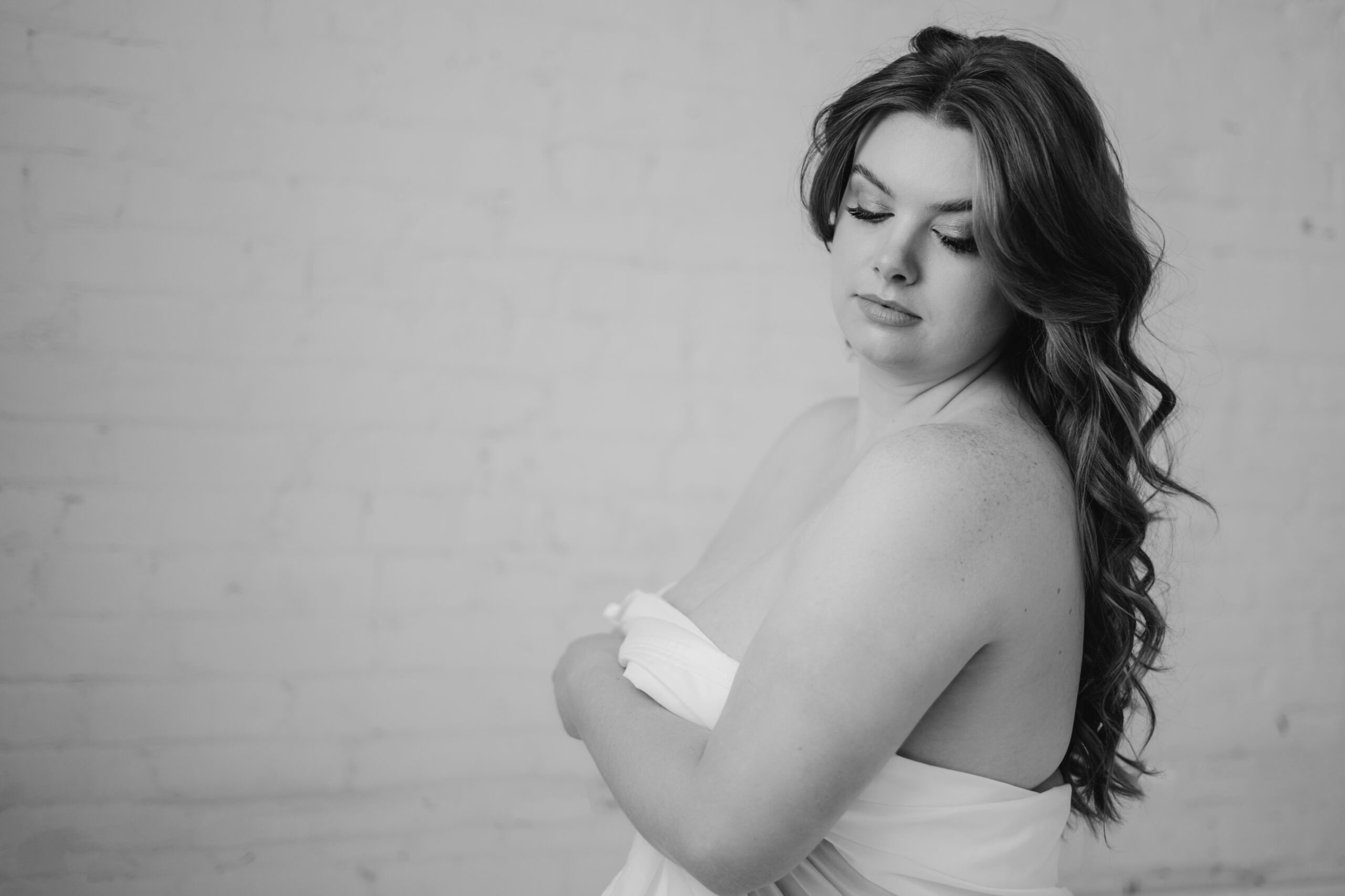 Black and white Louisville Boudoir Photography 