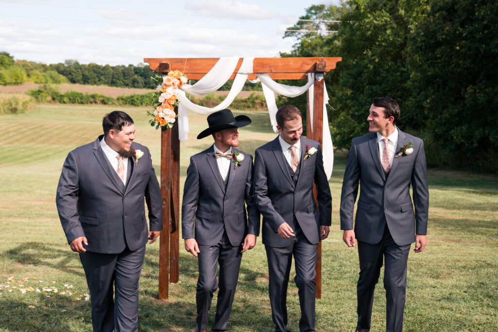 Groomsmen at Rustic Barn Wedding