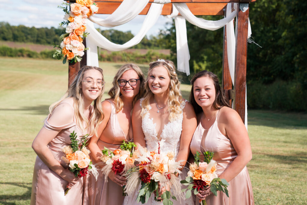 Rustic Barn Wedding Bridesmaids