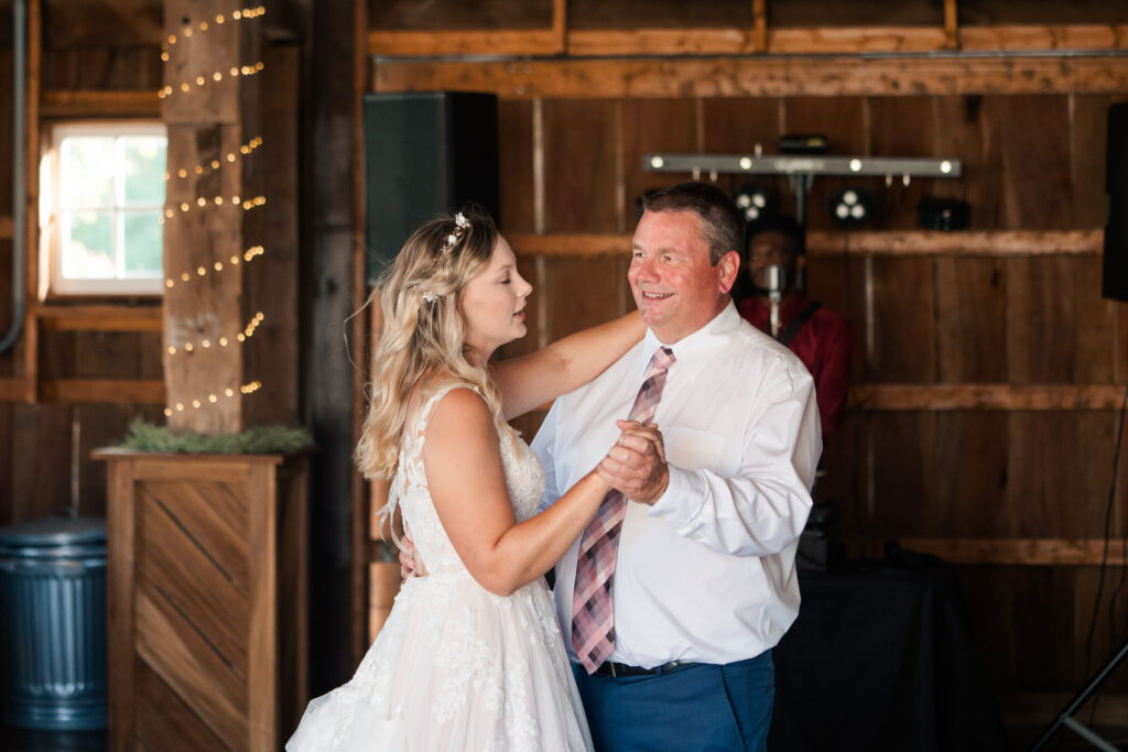 Rustic Barn Wedding Father Daughter Dance