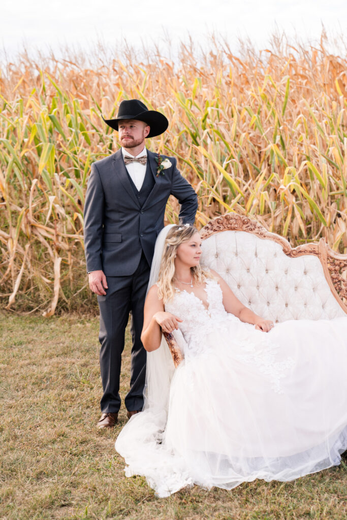 Rustic Barn Wedding Couch