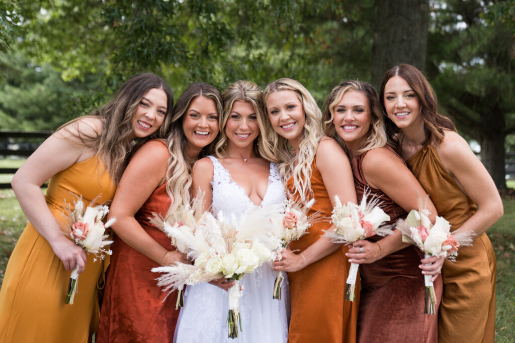 Fall kentucky wedding bridesmaids