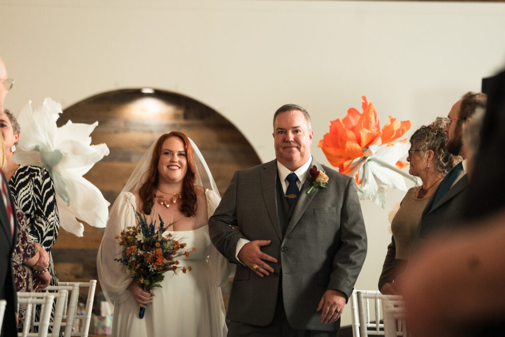 Lexington Kentucky Wedding Bride Walking Down Aisle
