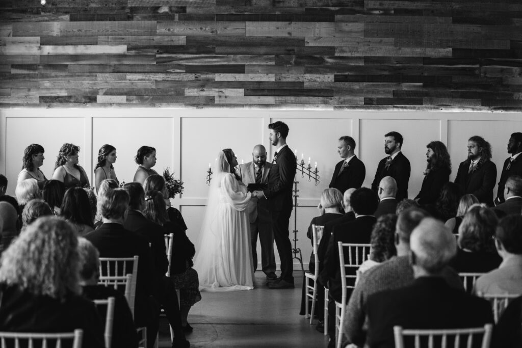 Black and White Wedding Ceremony