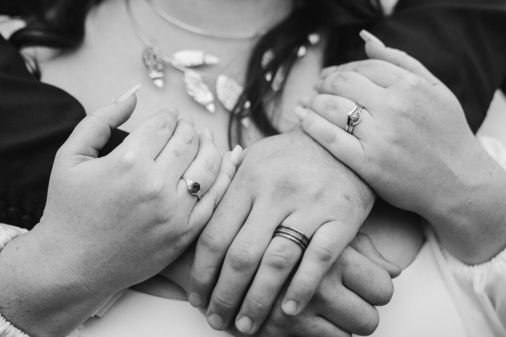 Black and White Rings Lexington Kentucky Wedding 