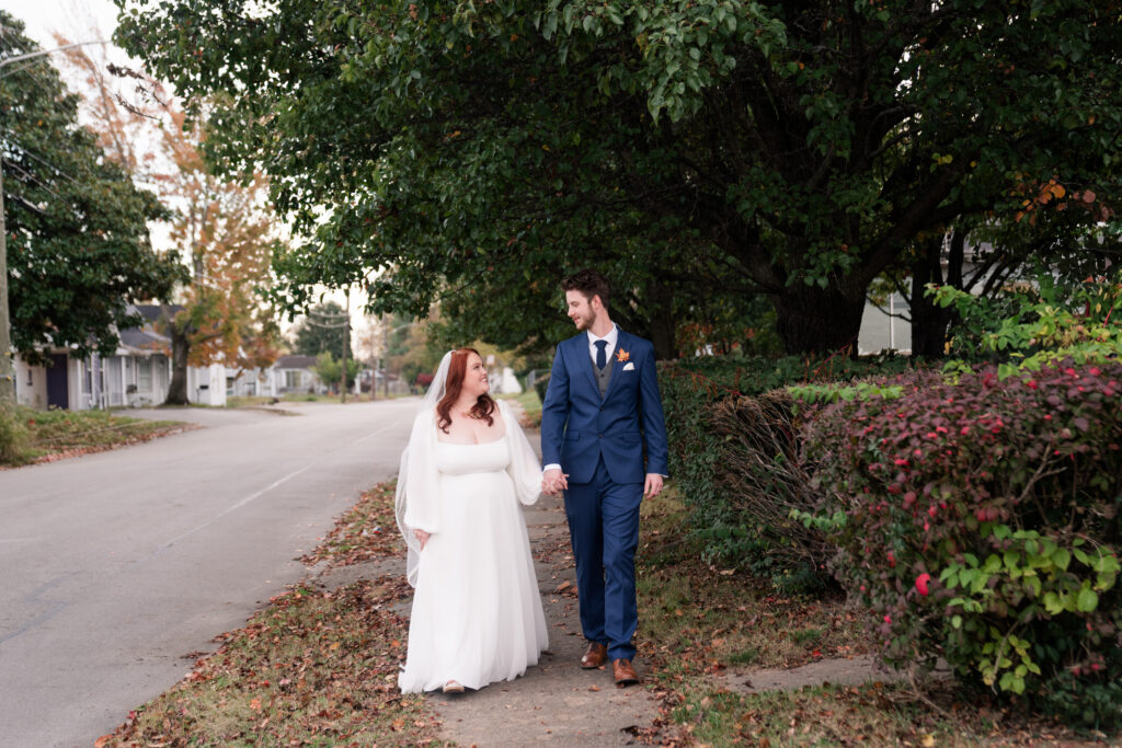 Lexington Kentucky Wedding Bride and Groom Walking