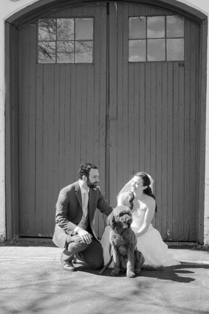 Lexington Kentucky Wedding first look with dog