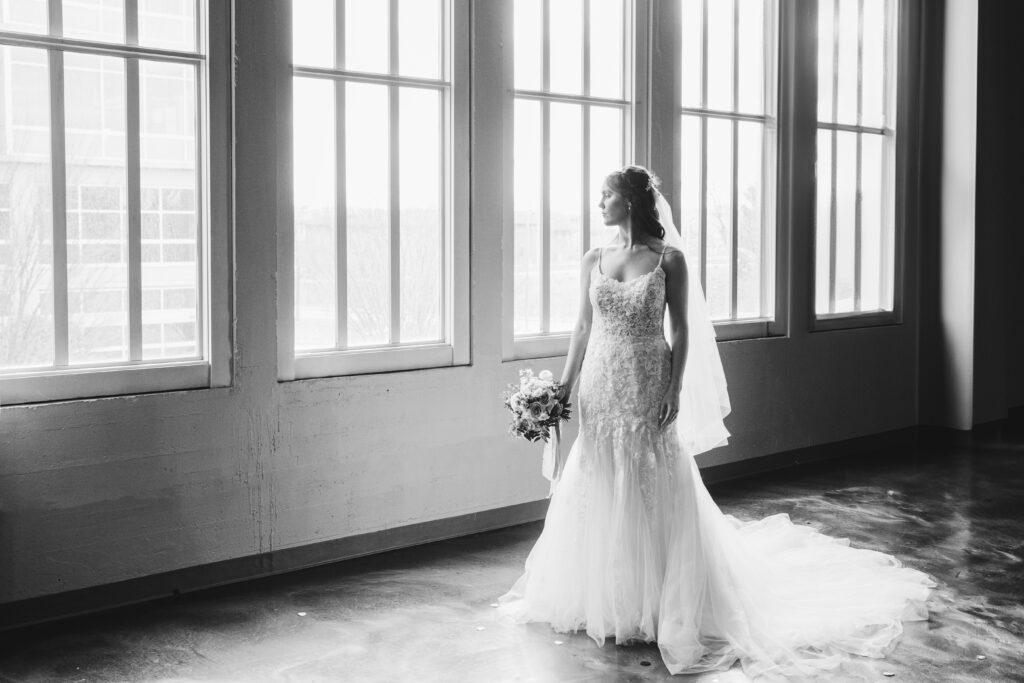 Louisville Wedding Bridal Portrait Black and White