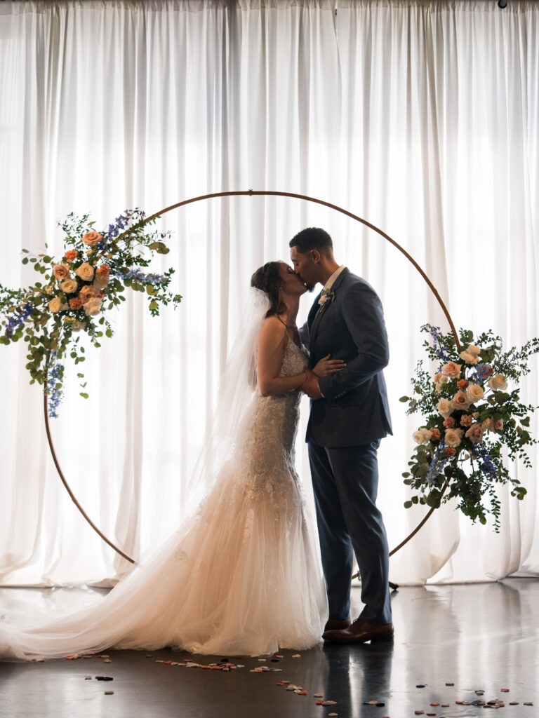 Louisville Wedding First Kiss