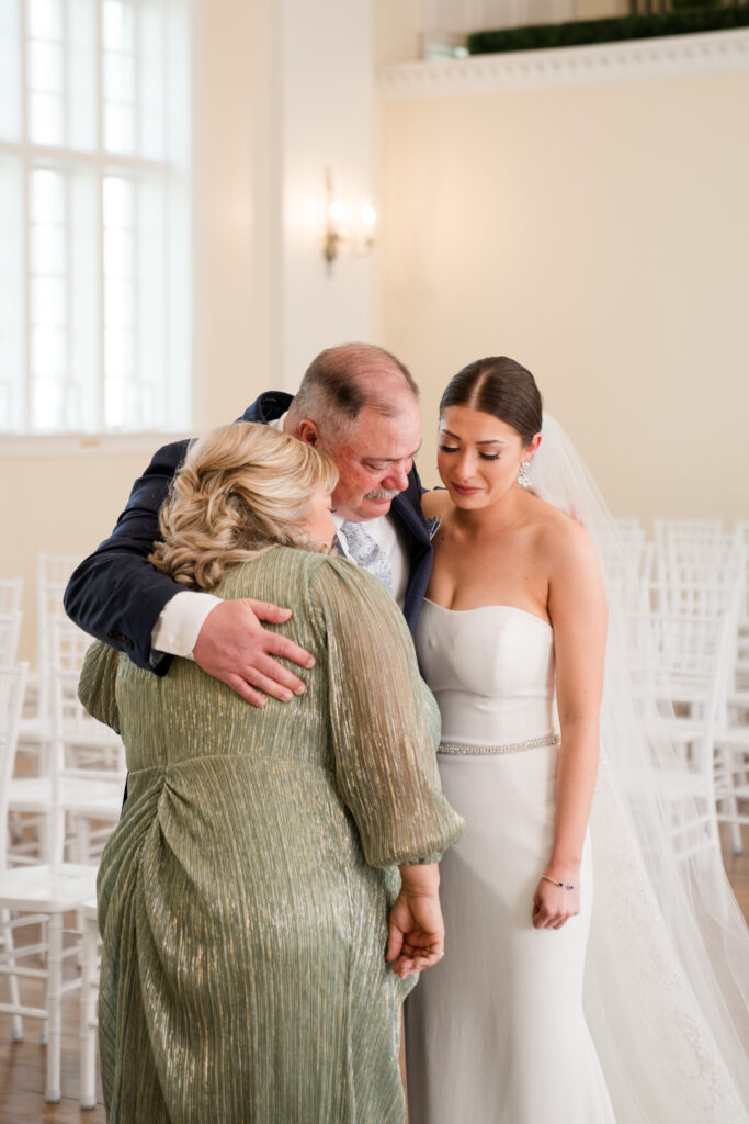 first look with dad spring wedding
