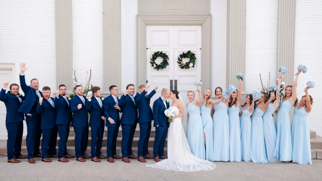 bridal party spring wedding