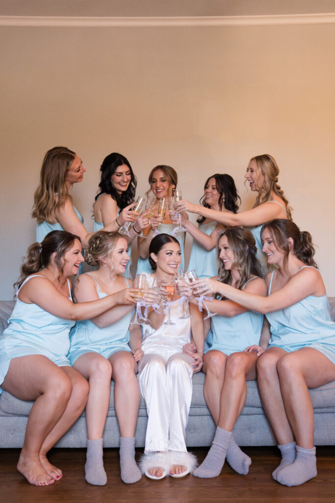 Spring Wedding Bridal Party Getting Ready
