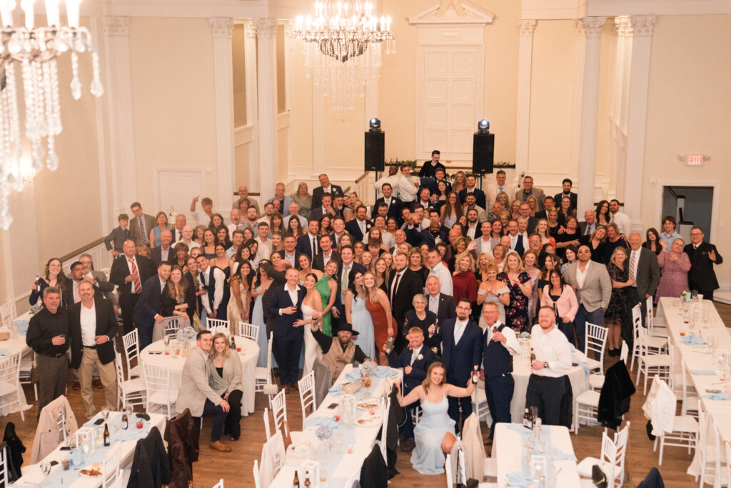 spring wedding group photo